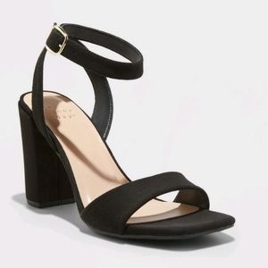 NWT A New Day Ankle Strap Black Heels